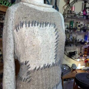 VINTAGE ROSANNA Womens Hand Knitted Patchwork PL